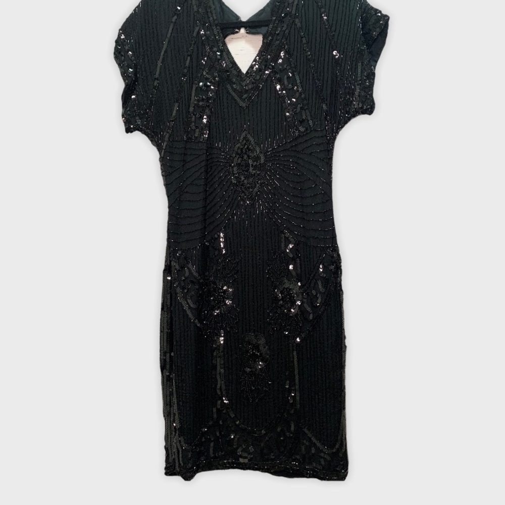 VINTAGE STENAY LITTLE BLACK DRESS SEQUINS